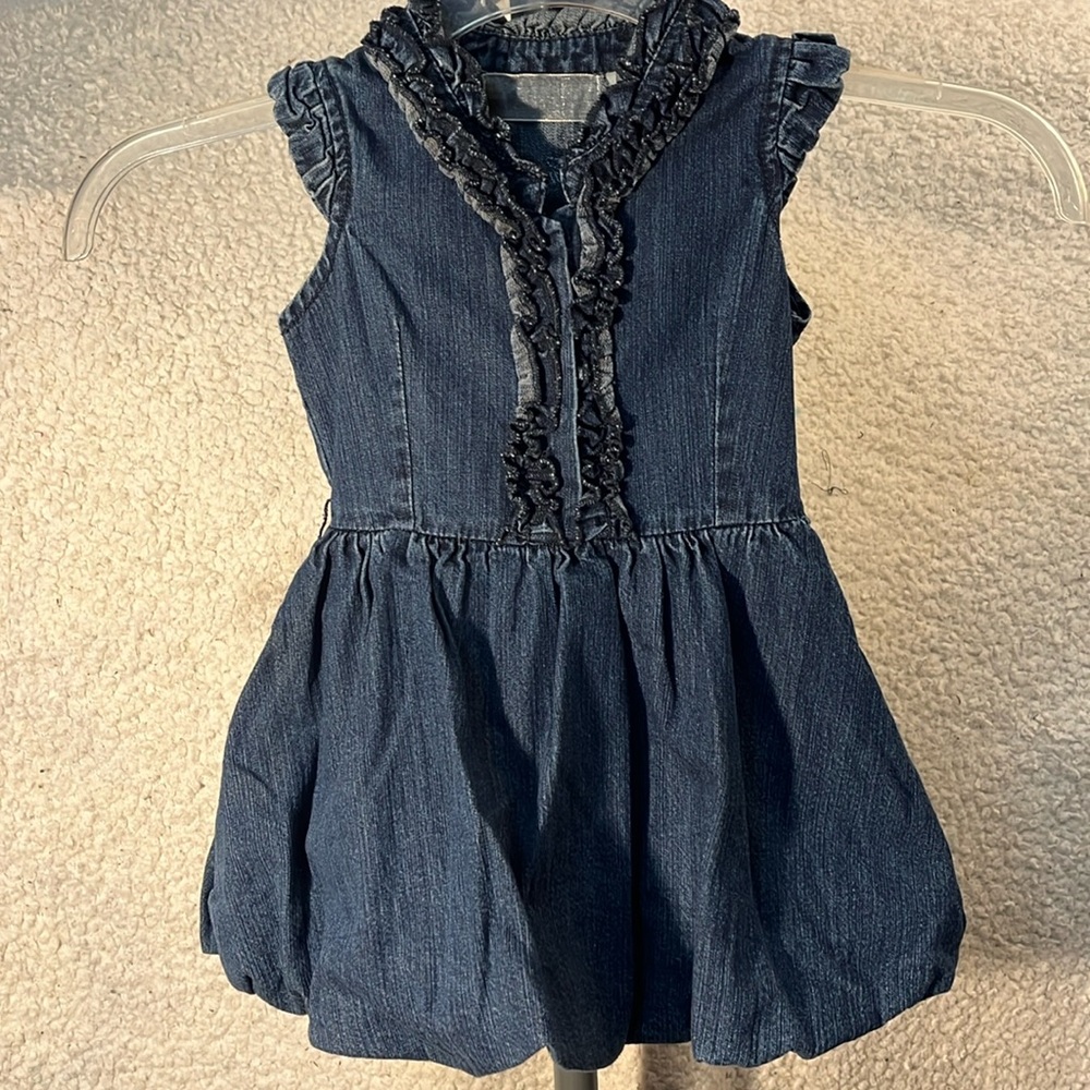 GUESS  Girl Denim Jeans  Dress Ruffle Collar